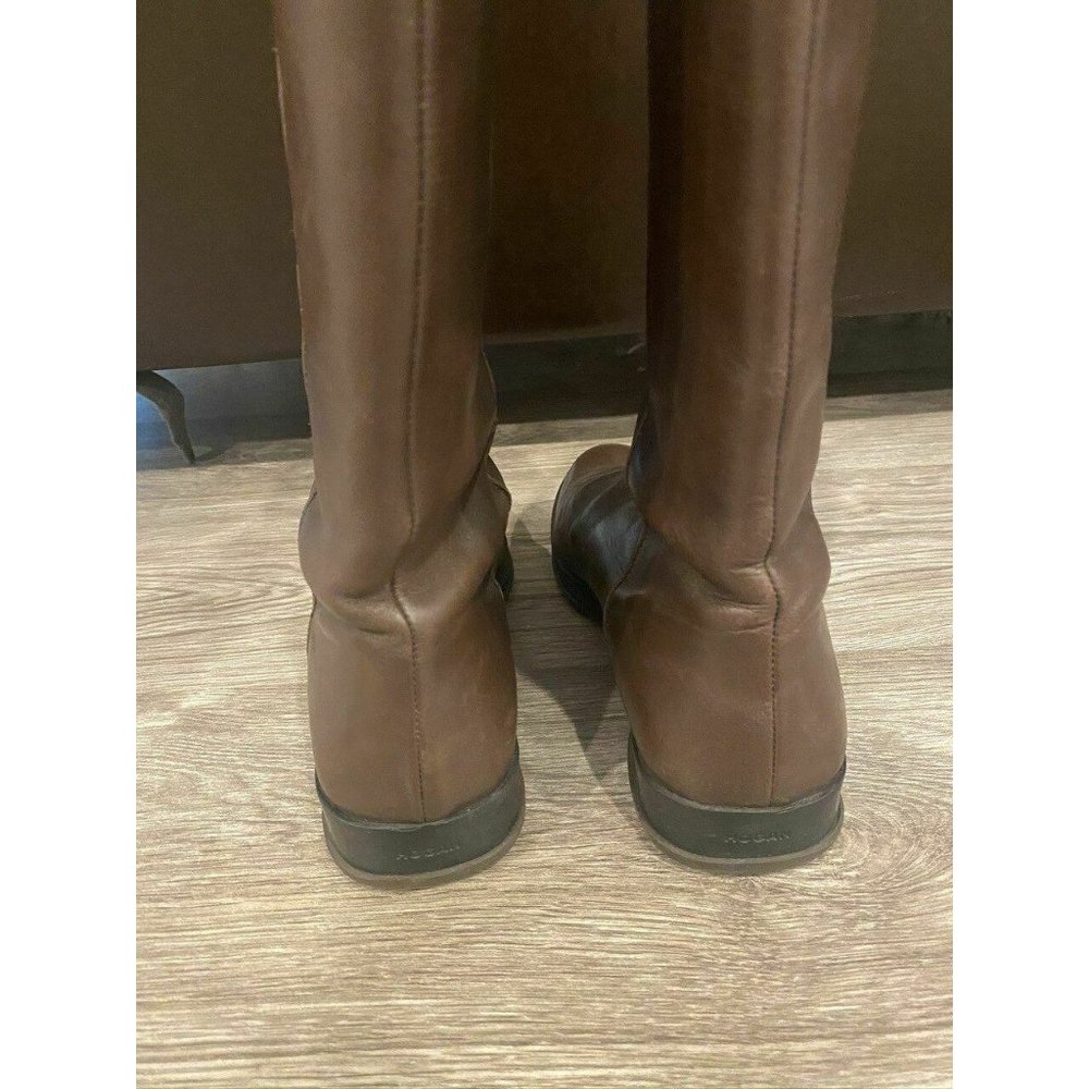 Hogan Dark Brown Women's Leather Riding Boots EURO - Picture 6 of 11